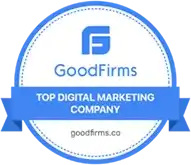 Goodfirms award for being a top digital marketing company